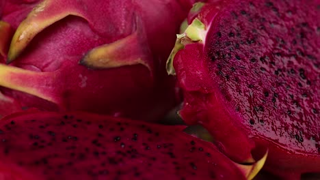 vibrant dragon fruit slices in detailed view