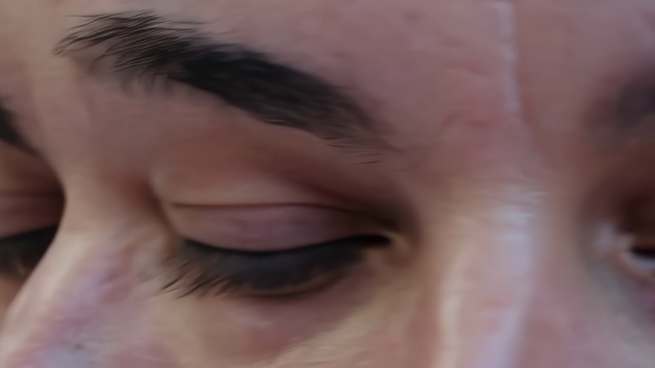 여자의 눈의 클로즈업