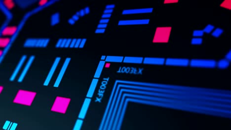 circuit board abstract geometric shapes kaleidoscope animation loop