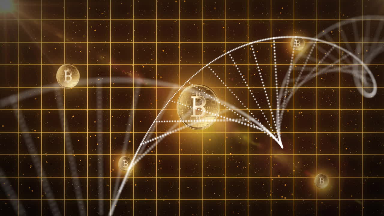 dna 가닥 스핀링을 통해 디지털 데이터 처리의 애니메이션