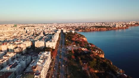 antalya aerial view with drone