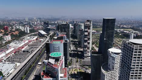 aerial view of mexico city's modern skyline