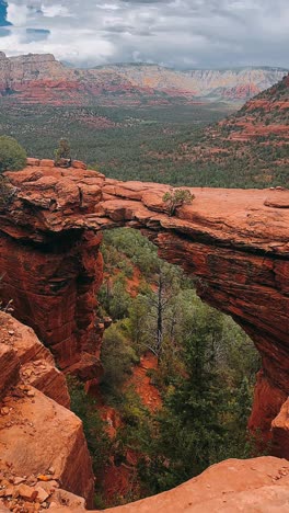 red rock arch bridge in sedona, arizona