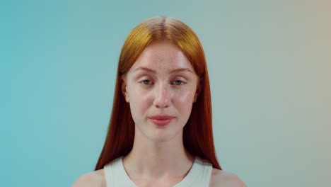 portrait of a woman in the studio