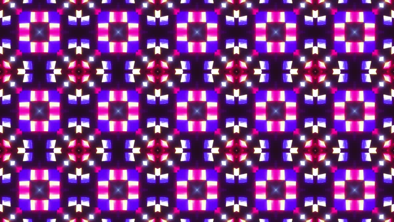 Vj Loop Caleidoscopio Neon Viola. Animazione continua
