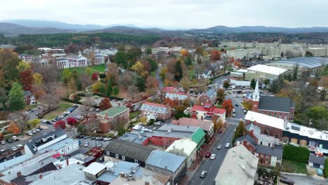 lexington, va aerial establishing shot