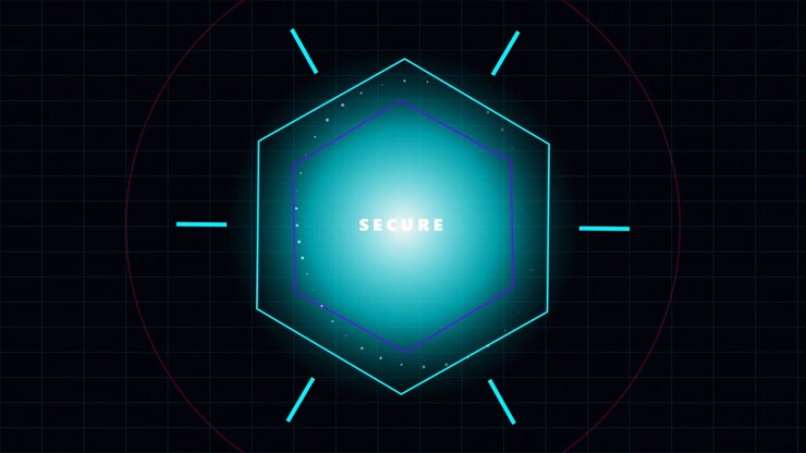 Digital Security Hexagon Interface Animation