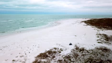 Fast-Aerial-Lido-Beach-on-Lido-Key-near-Sarasota-Florida