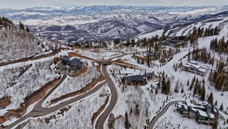 park city utah aerial v spectacular mountainscape view