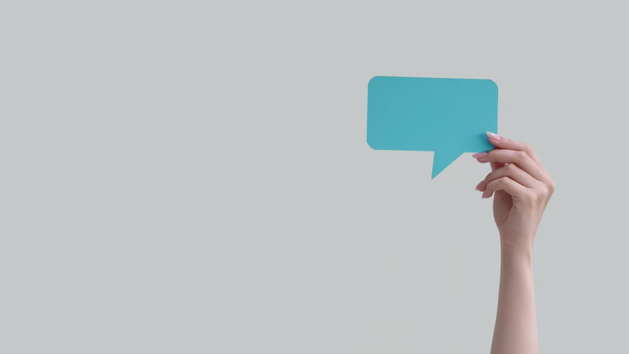 empty speech bubble online chat hand dialogue icon