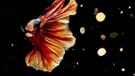 beautiful betta fish in action