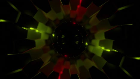 diseño geométrico abstracto con luces de neón