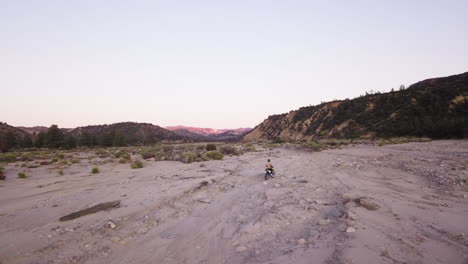 A-Male-is-Riding-on-a-Motorcycle-in-California