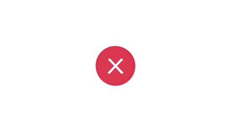 el símbolo de la cruz roja. gráficos de movimiento. icono de cancelación.