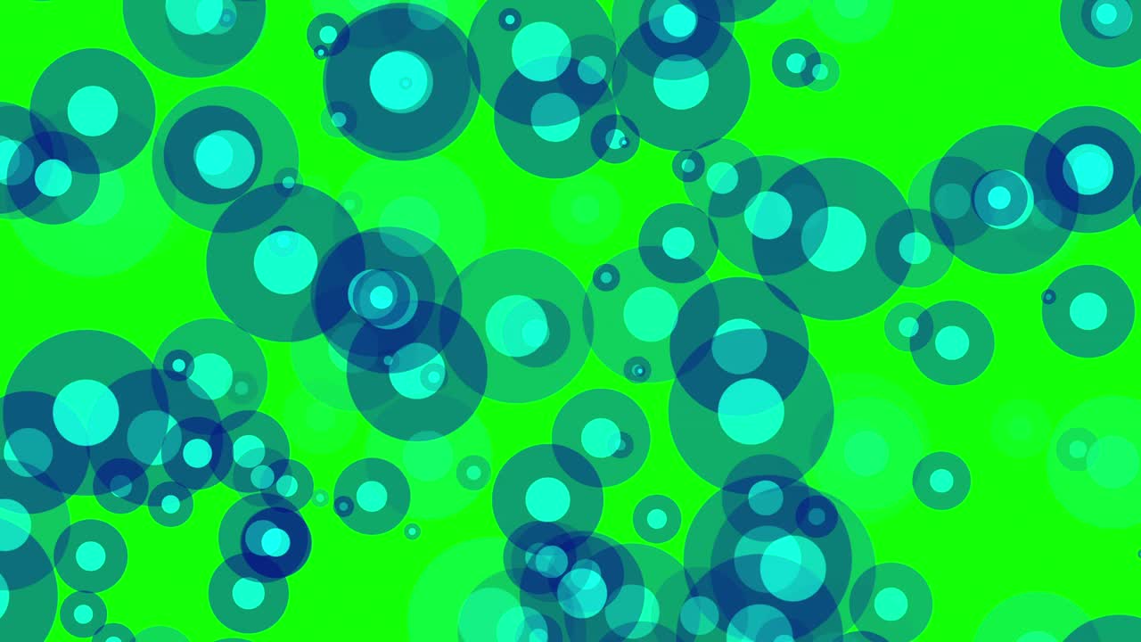 fondo verde con círculos en movimiento