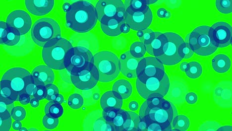 green background with moving circles
