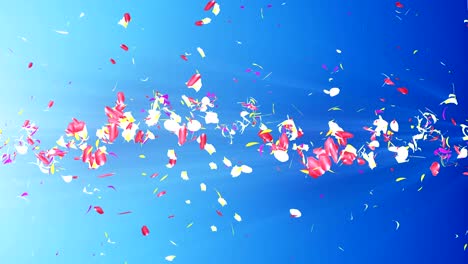 colorful petals. spiral shiny petals of blossoms. flower pattern. pretty dancing petal. vortex from spin petals. abstract loop animation.