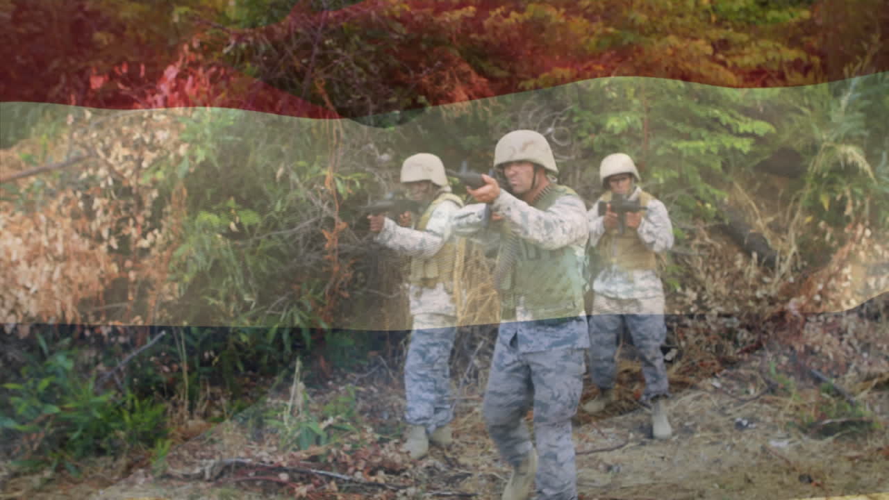 군인 들 위 에 있는 네덜란드 의  ⁇ 발 의 애니메이션