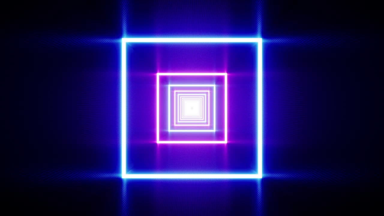 luces de neón cuadradas de parpadeo vj bucle