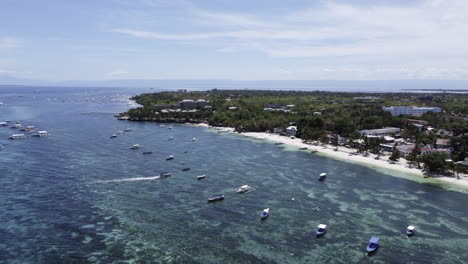 aerial view of a popular beach in the philippines