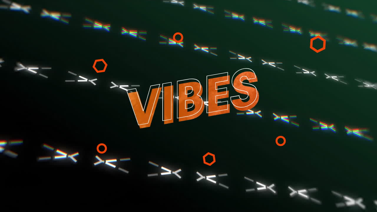 Animation of colorful geometric patterns and lines on dark background