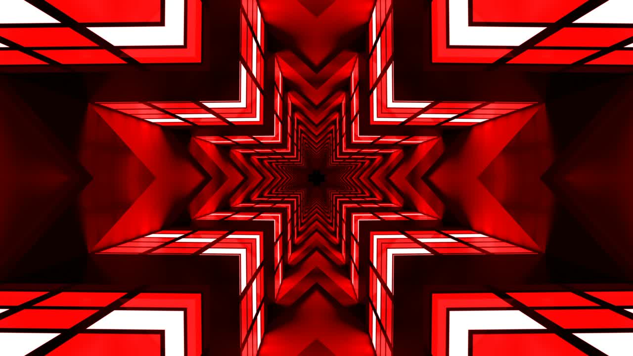 túnel de luz de bucle abstract rojo