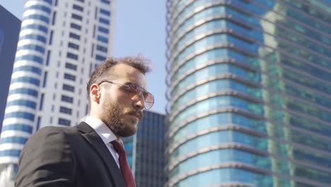 businessman talking on the phone.