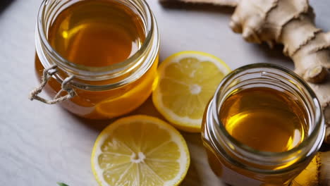 ginger tea with lemon and honey