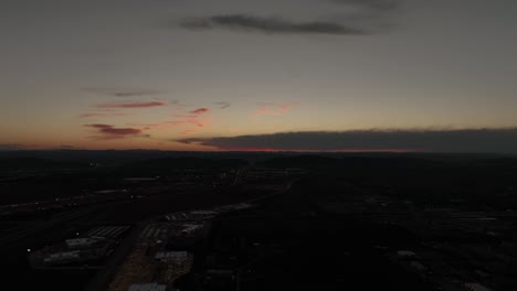 aerial view of south dakota's rapid city at twilight