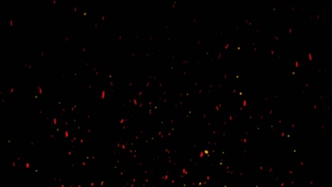 animación de chispas en vuelo en fondo negro (bucle sin costuras)