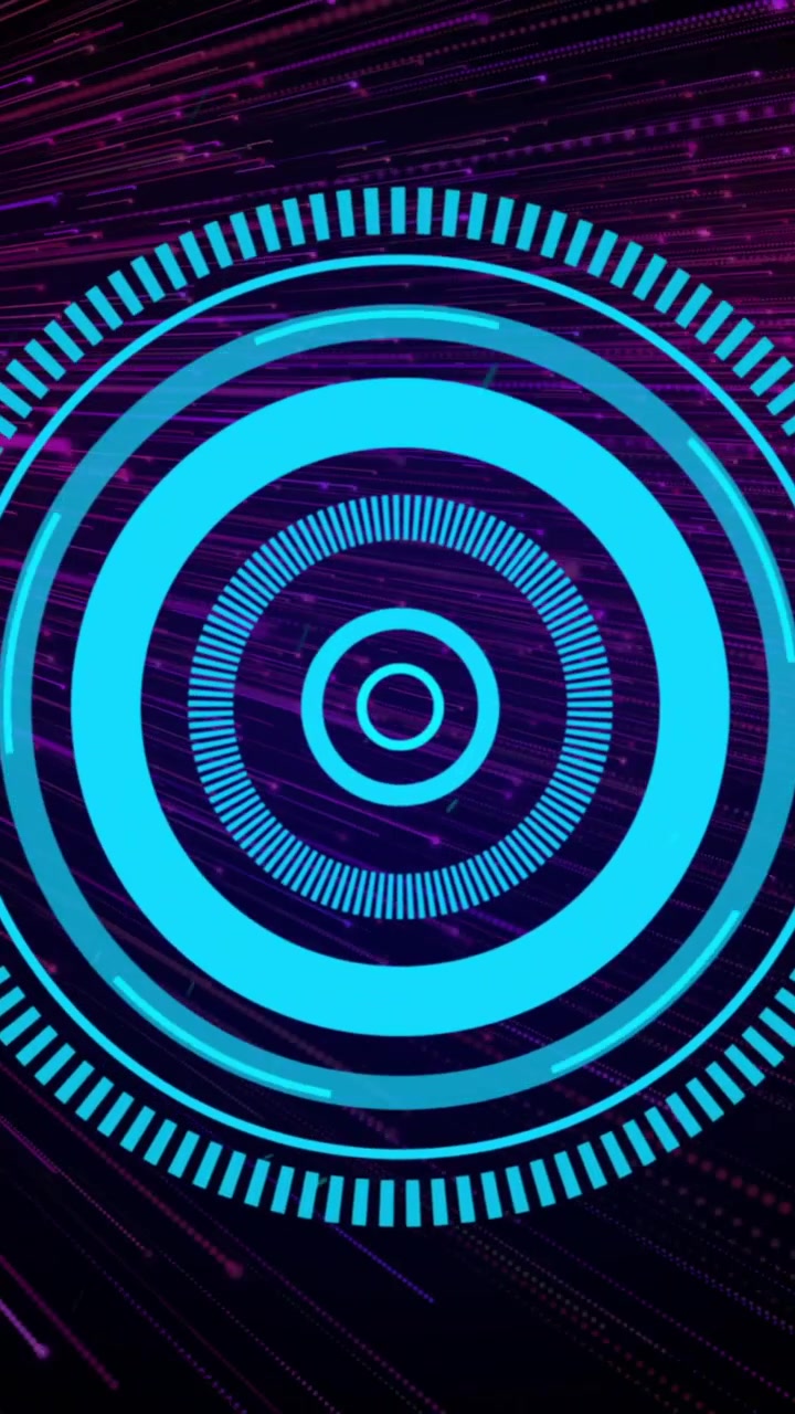 Animazione di una rete di connessioni con effetto di scansione su sfondo nero.