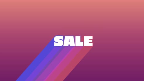 sale graphic with colourful trails on dark pink background