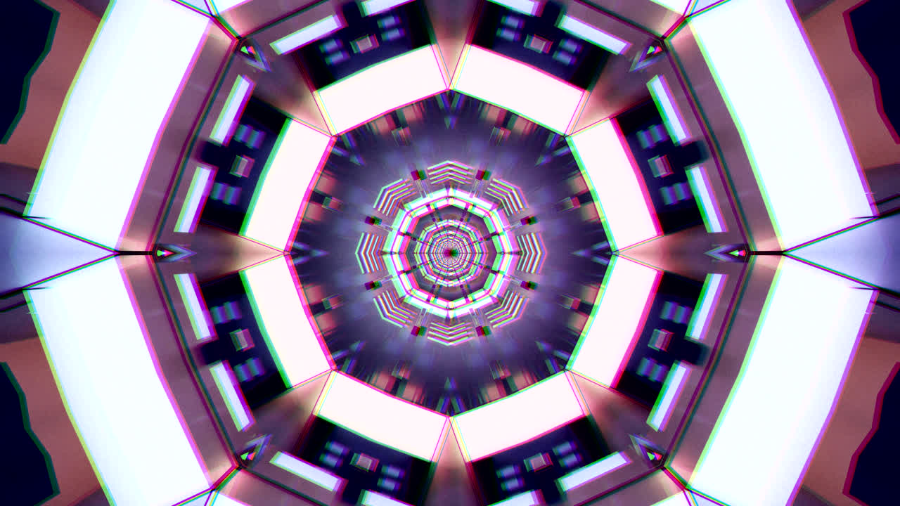Experience a mesmerizing tunnel video that seamlessly loops with vibrant patterns and colors. This dynamic visual creates an engaging atmosphere perfect for screensavers and presentations