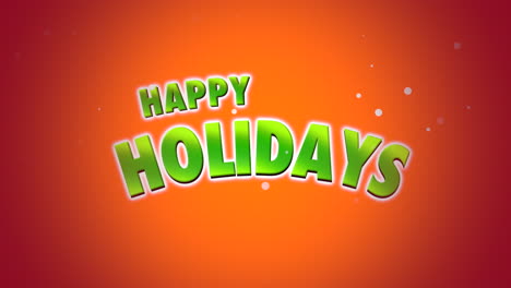 Happy-Holidays-text-on-orange-background