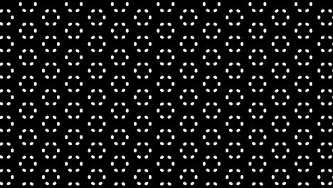 patrón de video gráfico 2d que se mueve hacia la parte inferior derecha con zoom, compuesto de diseños y formas con texturas multicolores.