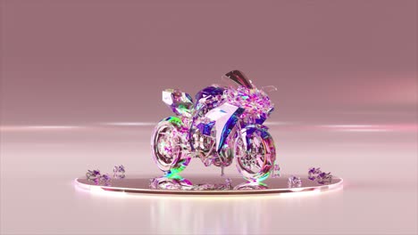 diseño de motocicleta de cristal abstracto