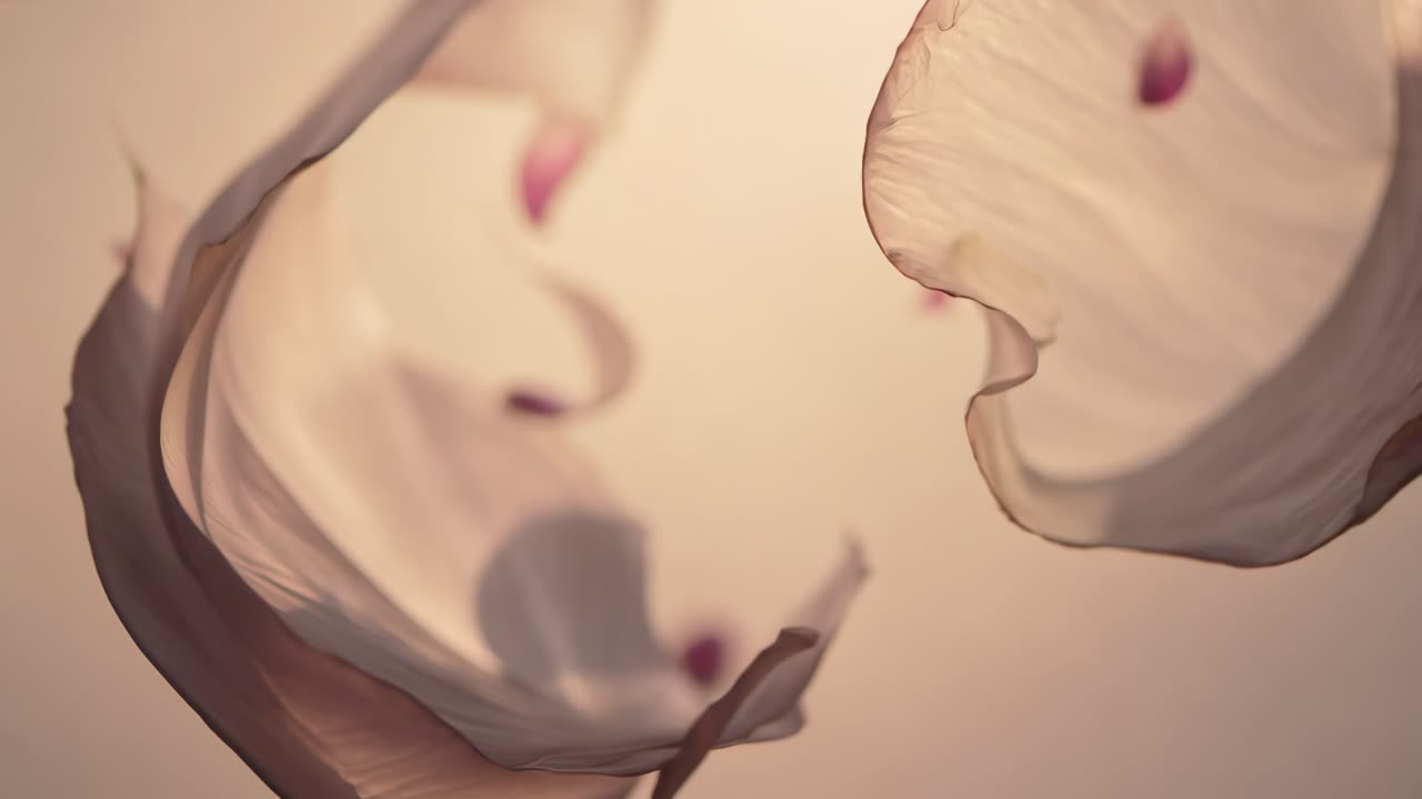 떠 다니는 장미 꽃잎