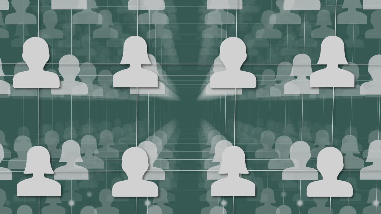 큰 그룹의 사람들이 상호 작용하고, 메시지를 보내고, 아이디어를 공유하고, 의사소통합니다.