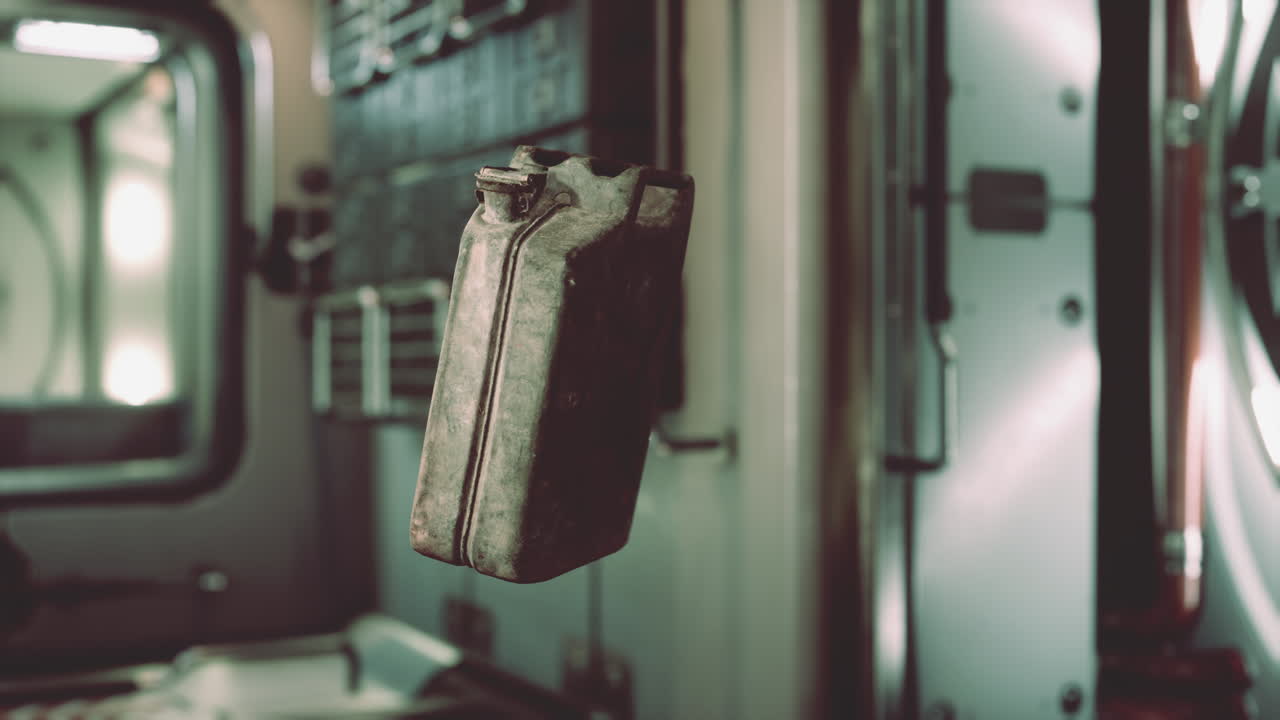 오래된 국제 우주 정거장에서 떠다니는 연료 통