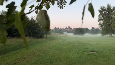The residence of the Russian Tsars in a light fog (4K60)