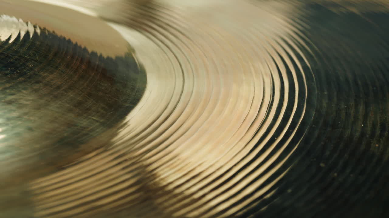 Close-up view of a cymbal