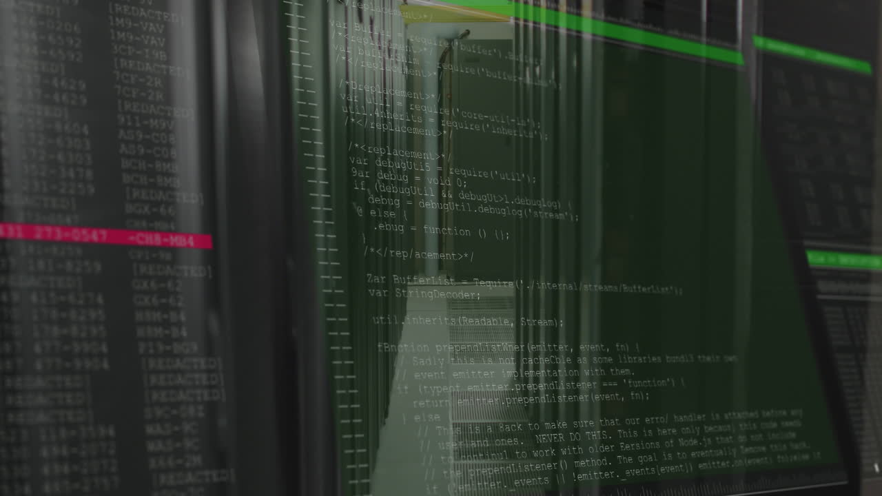 Animation of data processing over computer servers