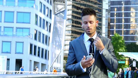 businessman talking on mobile phone