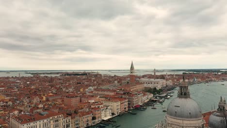 aerial shot over venice italy, beautiful city of venice from above 4k, overlooking shot of venice italy