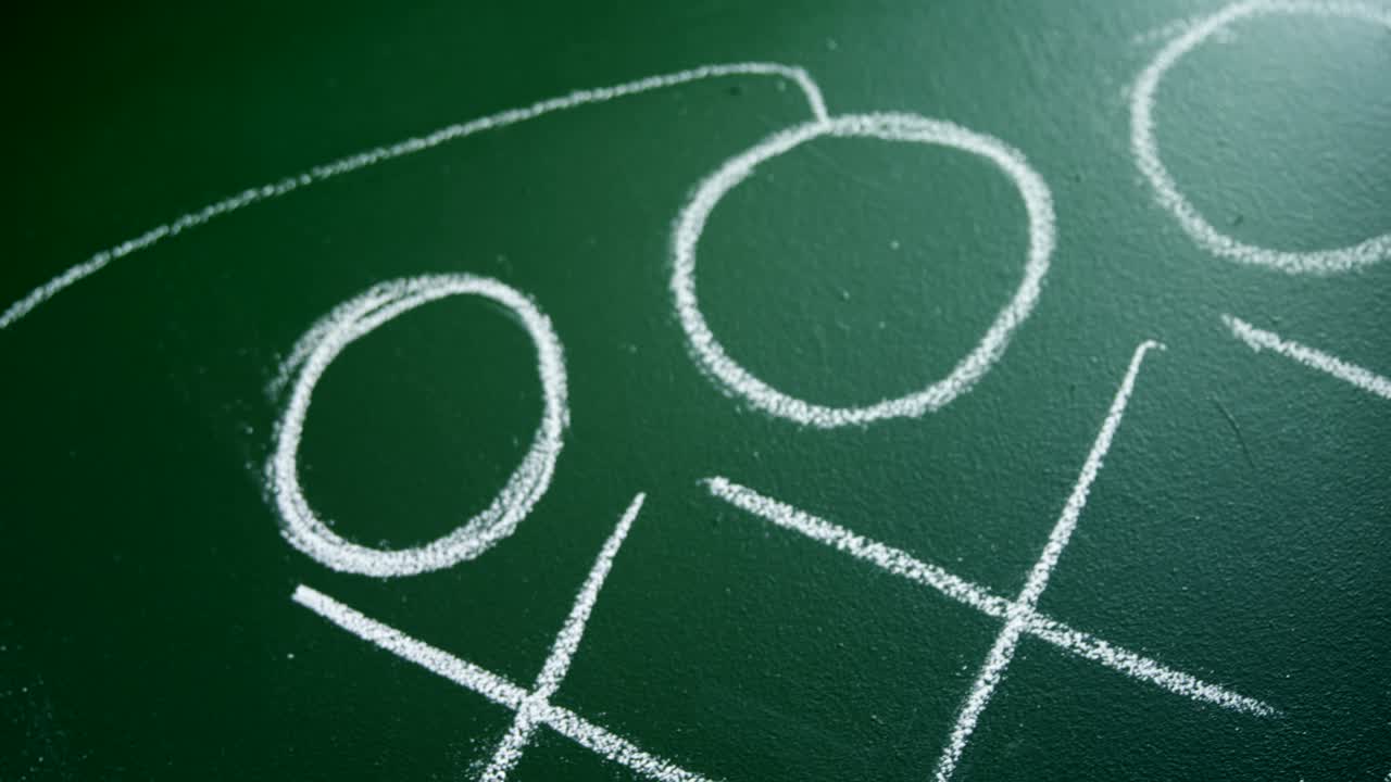 Green board with strategy drawing 4k