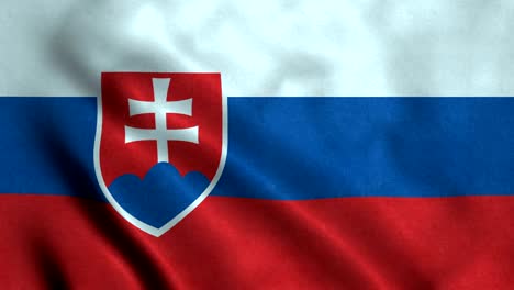 4k seamless loopable flag of slovakia