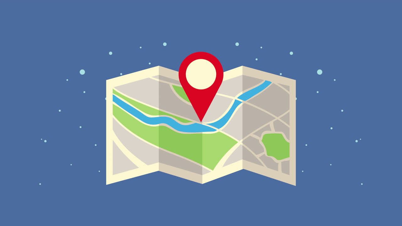 animación del servicio de entrega de papel de mapas