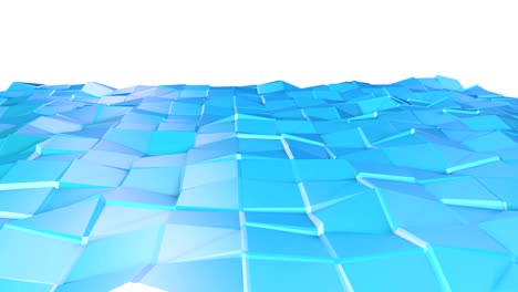 abstract simple blue violet low poly 3d surface as unique background. soft geometric low poly motion background of shifting pure blue violet polygons. 4k fullhd seamless loop background
