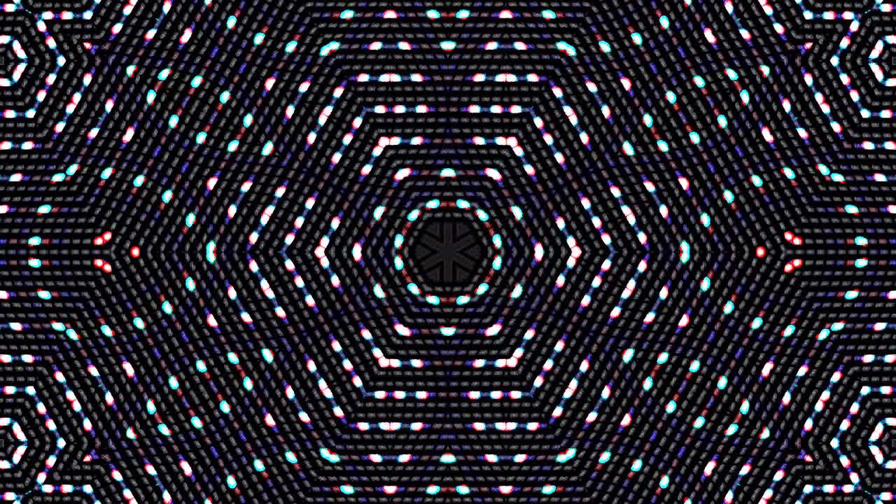 Beautiful abstract kaleidoscope that shines, a radiant light that regulates the subtle movements