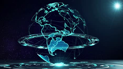 futuristic digital globe